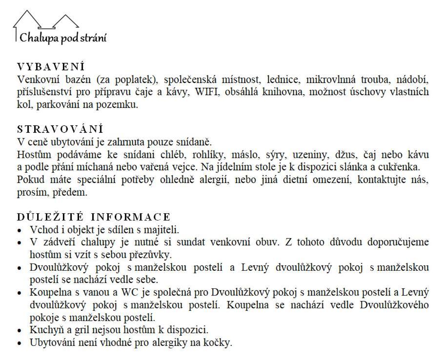 Chalupa Pod Strani Teleci Kültér fotó